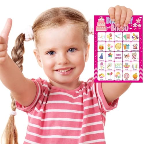 Juego de Bingo de Cumpleaños para Niños y Niñas 24 Jugadores miniatura 7