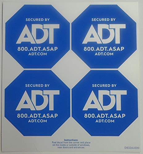 ADT Window Sticker Decal Authentic Light Blue