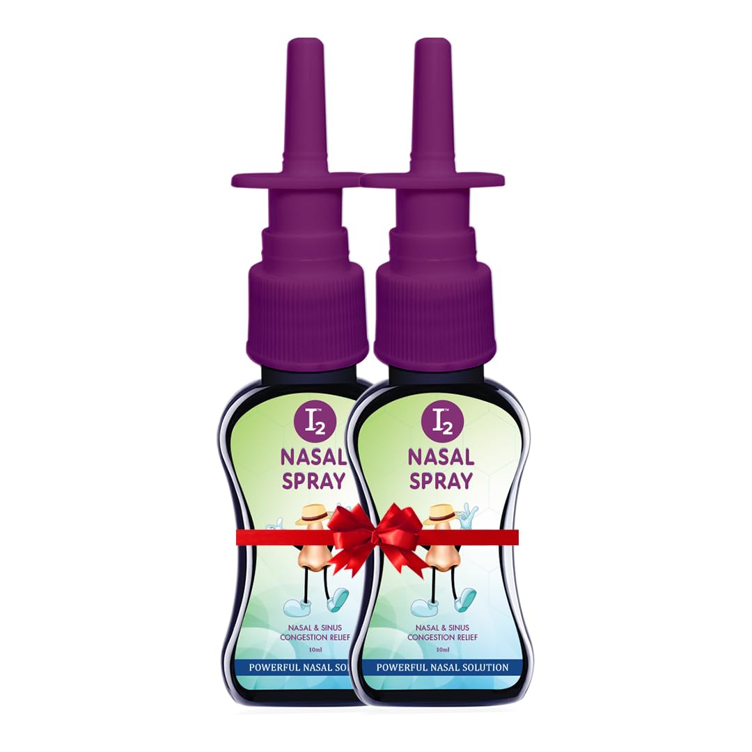 I2 Nasal Spray For Blocked & Congested Nose | Unblocks Nose in 20 seconds | 10 hours relief from Nasal Congestion | 30 ml (Pack of 2)-image-31