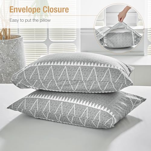 Parure de lit super king size respirante Lekesky, parure bohème grand confort 220x260