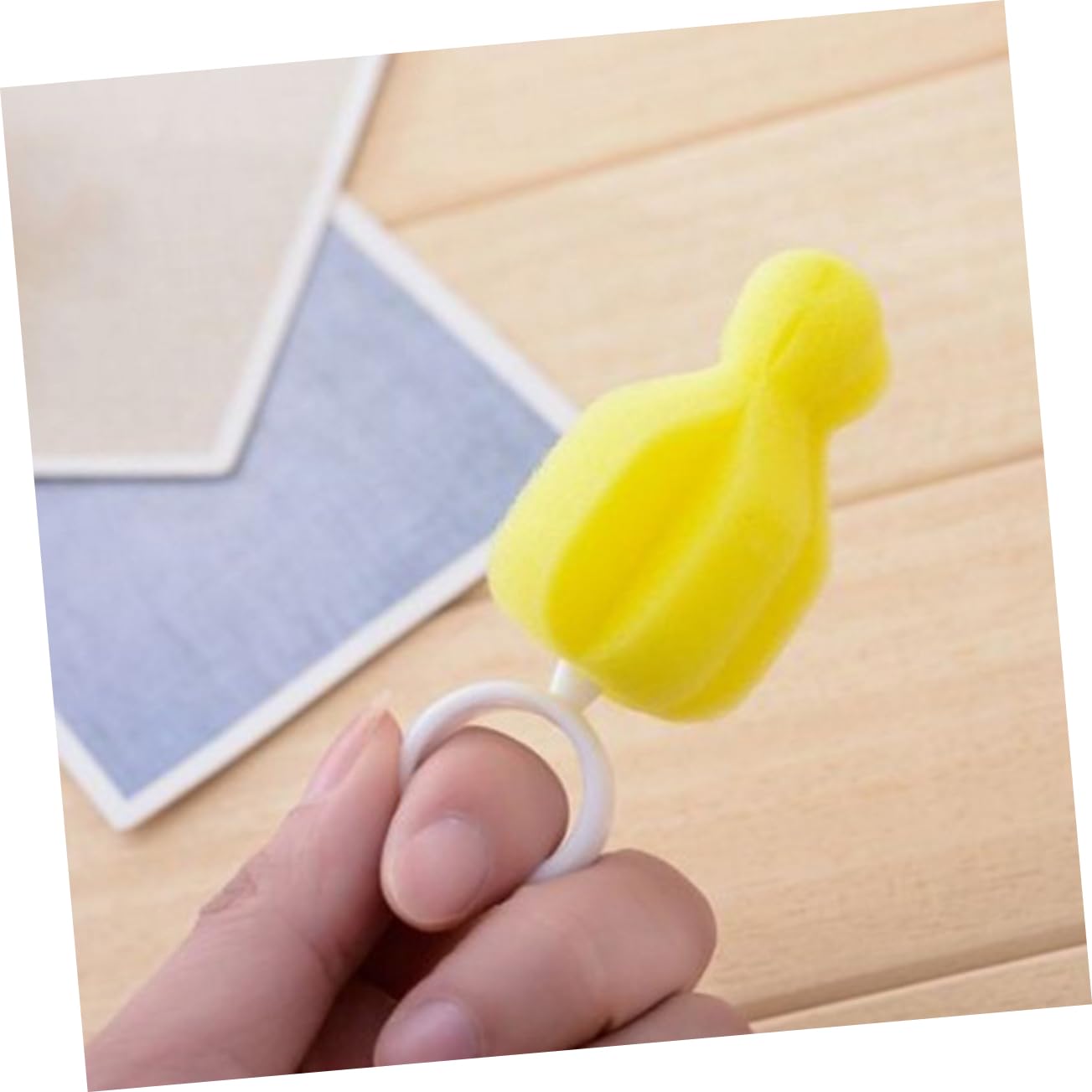 HEMOTON 5 Set Spazzolino Per La Pulizia Del Ciuccio Kit Stendibiberon Rack Di Asciugatura Tappetino Per Asciugare I Biberon Asciugatura Del Biberon Spugne Plastica Yellow 20 Pezzi*5