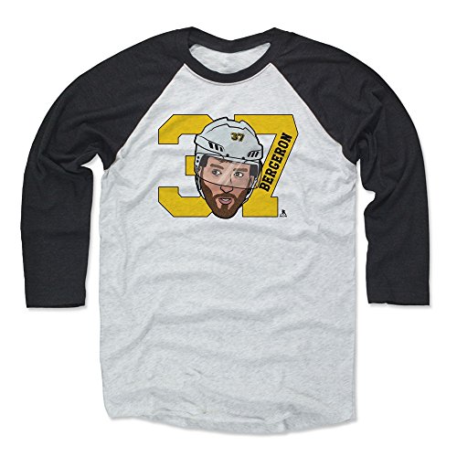 500 LEVEL Patrice Bergeron Tee Shirt (Baseball Tee, Medium, Black/Ash) - Boston Raglan Tee - Patrice Bergeron Helmet 37 Y