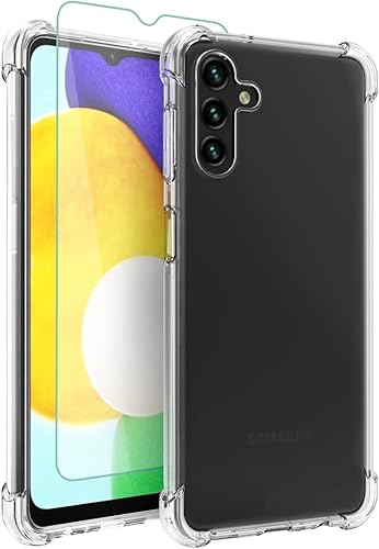 Osophter Funda para Galaxy A13 5G - TPU transparente con esquinas reforzadas, absorción de golpes para Samsung A13 y A04S