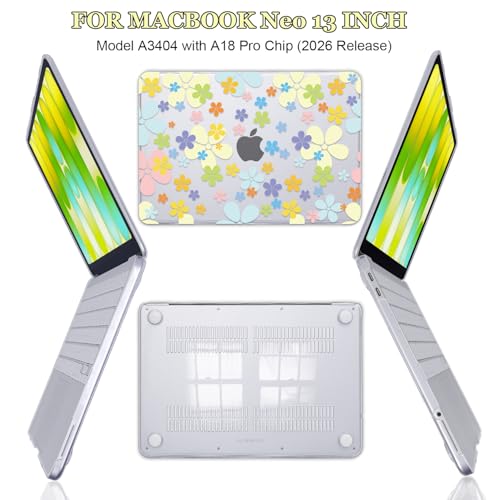 Seanai Vibrant Floral Clear Case for 2026 MacBook Neo 13 Inch A18 Pro A3404 - image 7