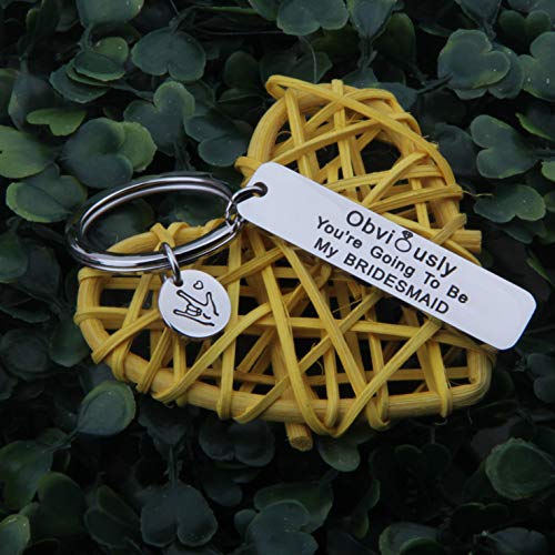 FEELMEM Thank You for Helping Me Tie The Knot Bridesmaid Gift Love Knot Bangle Bracelet Bachelorette Wedding Shower Party Favors for Bridesmaids (Bridemaid Keychain) - Image 4