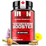 Iron Brothers Supplements Testosterone Booster for Men – Tongkat Ali, Tribulus, Ashwagandha & DIM – Muscle Growth & Estrogen Balance – High Strength Zinc – Made in Canada – 90 Capsules - 30 Days Supply