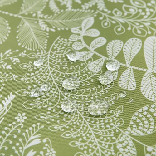 Nappe imprimé Plante Verte rectangulaire 60x60 en tissu robuste - 8
