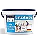 Produktbild plid® Latexfarbe Weiß seidenglänzend [10L] - Abwaschbare Farbe Innen für Küche & Badezimmer - Latexfarbe abwaschbar leicht zu reinigen & nicht schlämmend -Latexfarbe abwaschbar nicht füllend