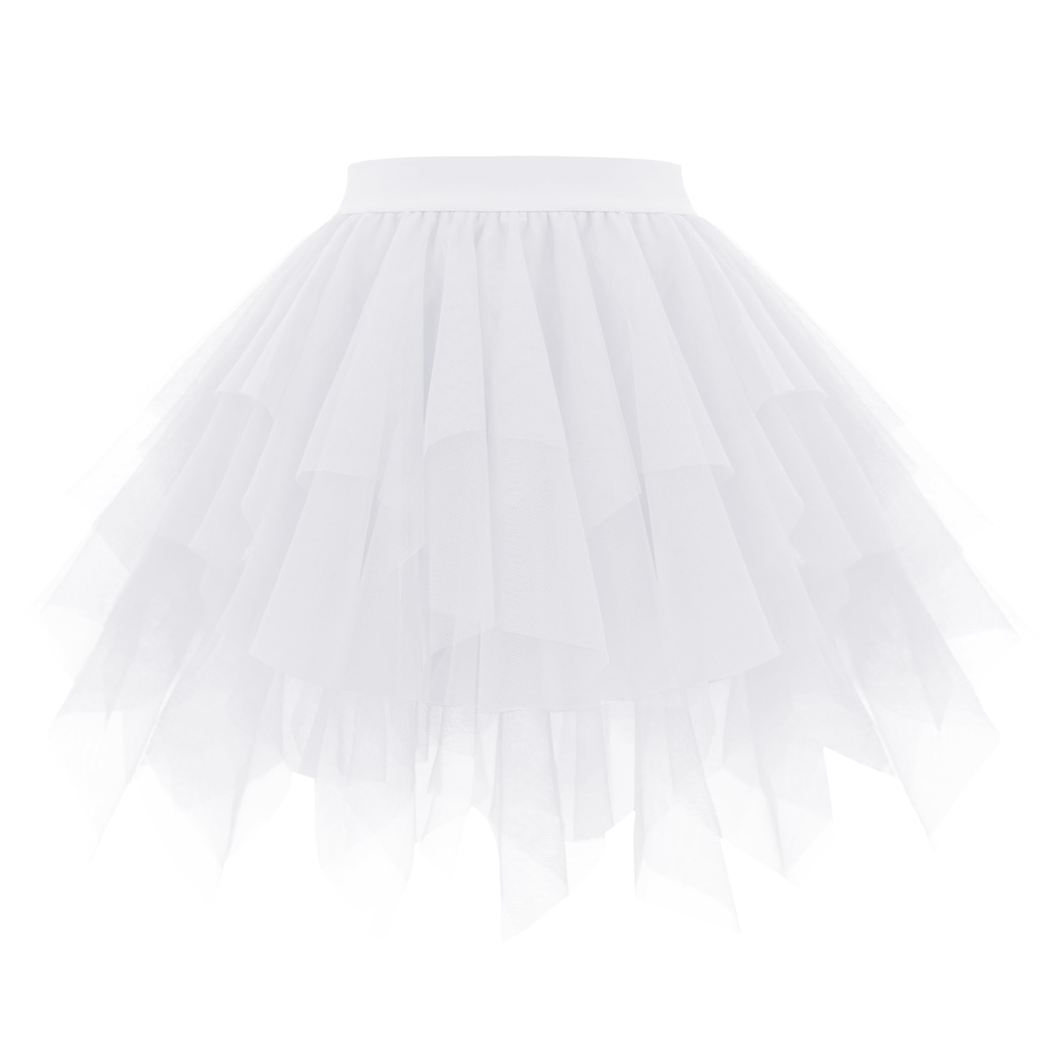 OBBUE Damen Karneval Tüll Rock 1950er Rockabilly Petticoat Tütü Rock Ballett Tütüs für Christmas Party Abschlussfeier