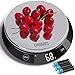 CHWARES Bilancia digitale da cucina 11lb/5kg Bilancia da cucina elettrica Bilancia digitale impermeabile Display a LED in acciaio inox per ingredienti caffè, carne frutta verdura