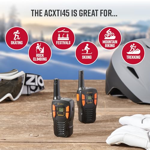 Cobra ACXT145 Compact Walkie Talkies, Rechargeable, Lightweight, black - image 5