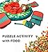 Sniffiz SmellyMatty Snuffle Mat for Dogs - Enrichment Hide & Seek Treat Toys (Large Nosework Sniff Mat + Food Puzzles) - Interactive IQ Game for Boredom (Spring Garden (5 Food Puzzles))
