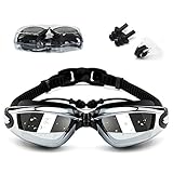 DegGod Swim Goggles, Black Swimming Pool Goggles No Leaking Anti Fog UV Protection for Adult Men Wom