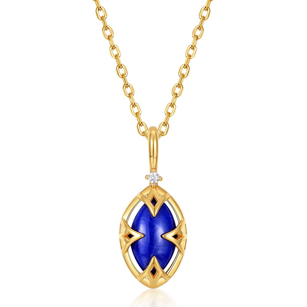 Pendentif en lapis lazuli bleu pour sublimer un décolleté
