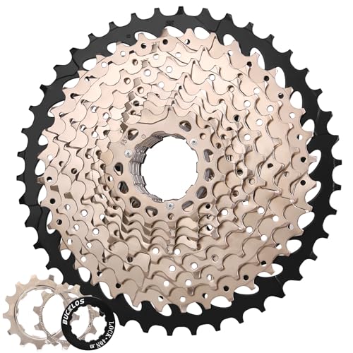 BUCKLOS 8/9/10/11/12 Speed Cassette Ultra-Light 11-25/28/32/34/36/40/42/46/50/52T Bike Cassette Fit Mountain Bike/Road Bike/XC/DH/AM,Compatible with Shimano Sram HG Hub Driver…
