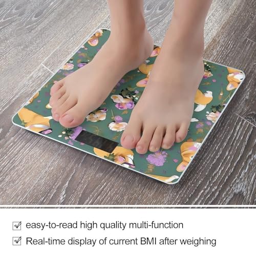 Báscula digital Corgi Floral Flowers para baño con vidrio templado miniatura 5