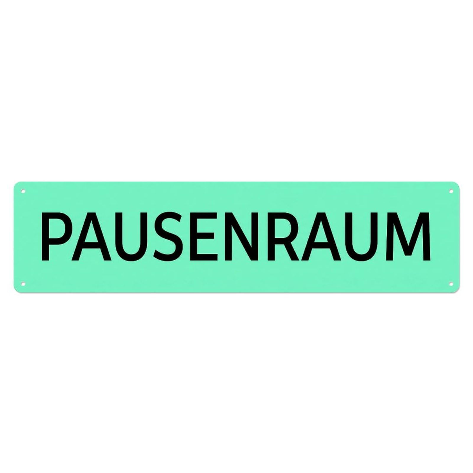 Metal Tin Sign Pausenraum Break Room Staff