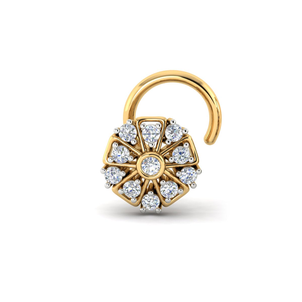 925 Sterling Silver 18K Gold Plated Fivefold Grace Wired Nose Pin for Women and Girls | With Certificate of Authenticity and 925 Stamp-image-22