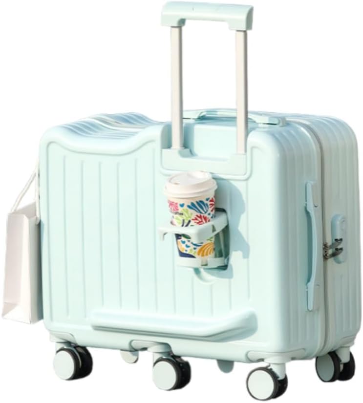 [AOUCN] スーツケース乗れるキャリーケース、強くて耐久性、カップホルダ付 、usbポート、パスワードロッカー、軽量、6輪 、ス