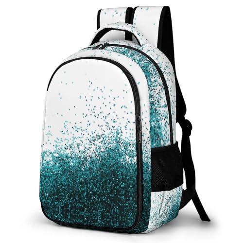 Sac à dos bleu sarcelle pailleté One Size pour randonnée camping et voyage