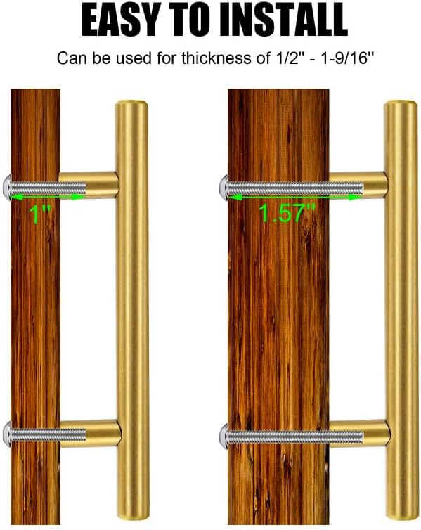 Miniatura 5 de CZC HOME Paquete de 5 tiradores de gabinete de acero inoxidable de 6 pulgadas, tiradores de cajón centrales de 3.5 pulgadas para cajones de cocina,