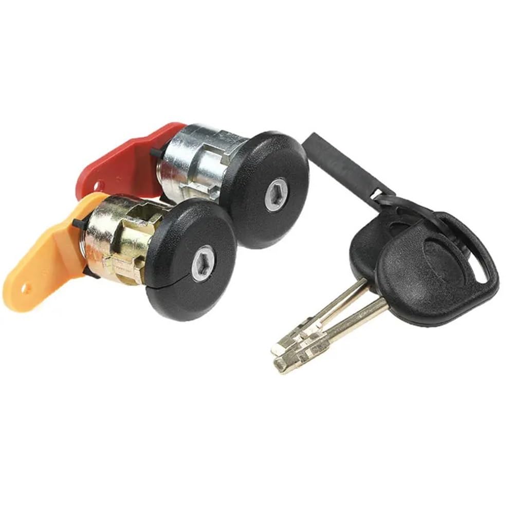 Hzsmyxgs One Color Car Door Lock 7177664516 Compatible With Ka For Escort For Fiesta Door Lock Core Full Set With 2 Keys(3Pcs)