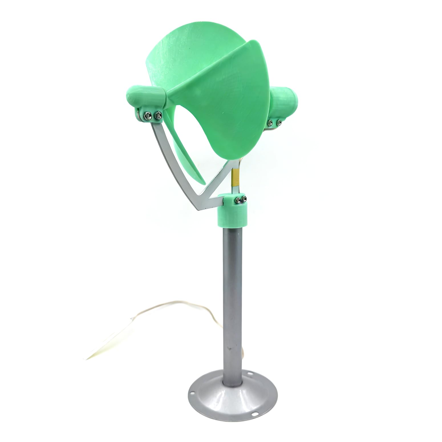 12V 10W Windturbine Generator Windgenerator Vertikale Windkraftanlage Mit LED Lampen, Spirale Windkraftanlage Windrad Windturbine Kleinwindanlage Für Den Unterricht, Beleuchtung,Grün