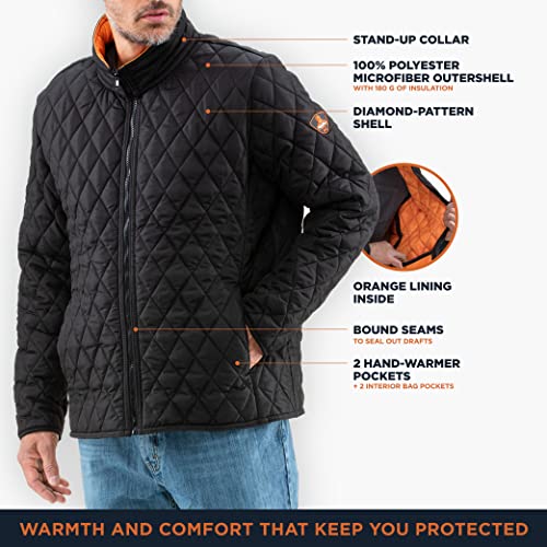 RefrigiWear Lightweight Warm Insulated Diamond Quilted Jacket3