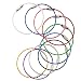 Multicolor Steel Wire keychain, Stainless key ring, Durable Steel Cable Ring, Cable keyring Twist Barrel (10pcs)