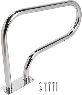 Trilho de piscina, corrimão de piscina, corrimão de escada de piscina de aço inoxidável, corrimão subaquático curvo espesso à prova de ferrugem adequado para piscinas e spas