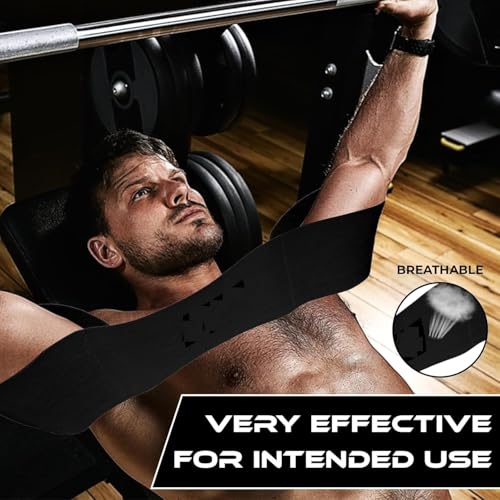 Image of Leosportz Bench Press Resistance Band - Benchpress Sling Shot Band for Powerlifting | Weight Lifting Bench Press Band for Men Women Elbow Fitness (Black-red)