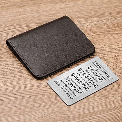 FINGERINSPIRE Wallet Insert Card for Son Daughter Friend 85x55mm Metal Wallet Card Inspirational Gifts for Men Women Birthday Graduation Encouragement Gift for Teen Young Guys- Always Remember - Image 5