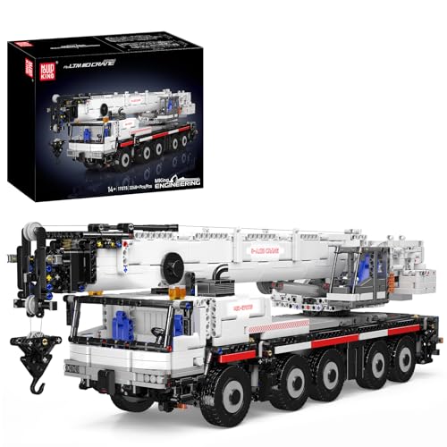 Mould King 17075 Technik Heavy Duty Kit de Blocs de Serrage pour Grue avec 8 Moteurs et 2 Piles, télécommande MOC pour Enfants/Adultes (3248 PCS+)