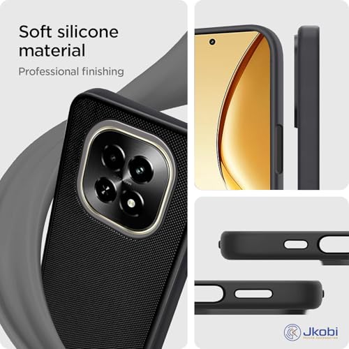 Image of Jkobi Back Cover Case for Realme C63 5G (Textured Grip Design | Camera Protection | Slim and Light Weight | Soft Touch and Feel | Black)