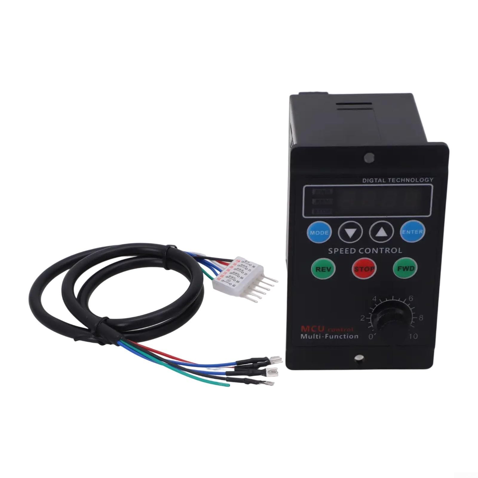 Regulador de velocidad de motor para evitar tirones con pantalla LED