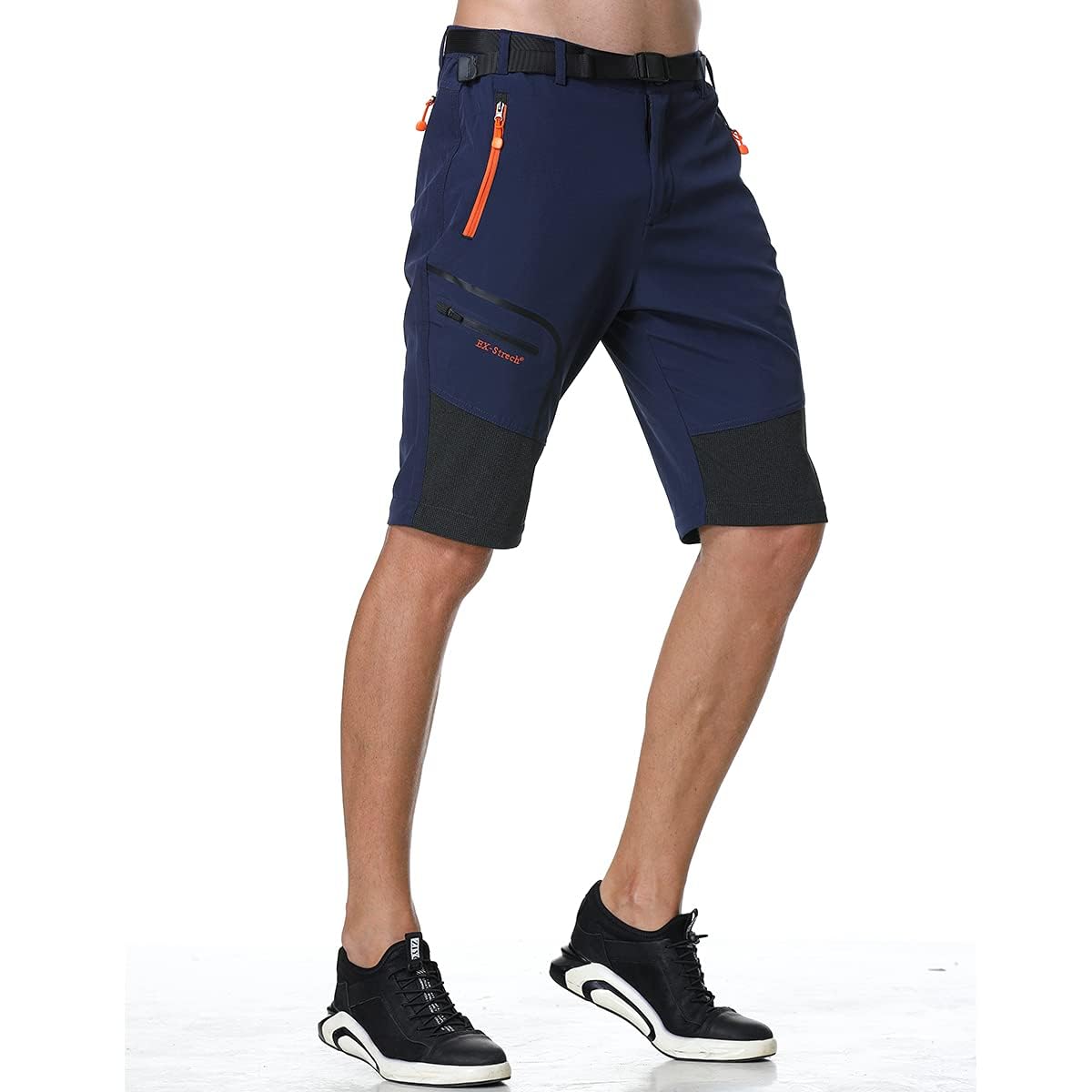 SANMIO Pantaloni Trekking Uomo Esterno Asciugatura Veloce Funzionali Leggeri Traspiranti Convertibile Pantaloncini Softshell Pantaloni da Arrampicata Casual - 5