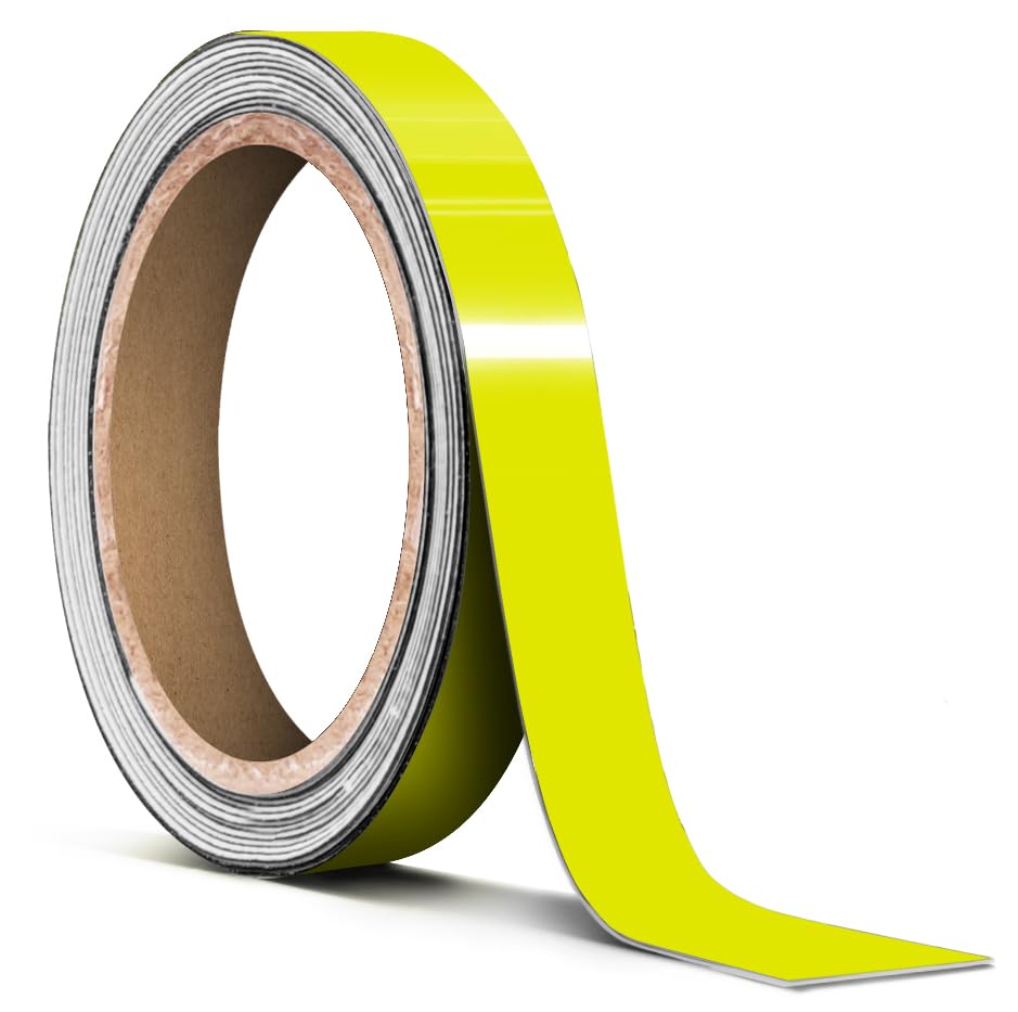 Ruban adhésif vinyle jaune fluo brillant VViViD haute brillance lavable pour jantes