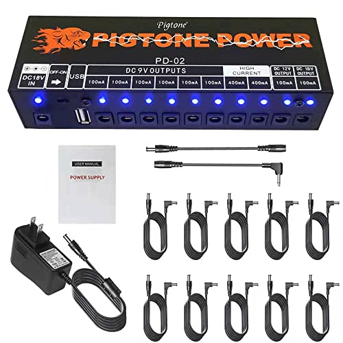 Alimentation pour pédale de guitare PD-02 idéale pour les répétitions
