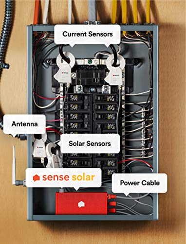 Sense Energy Monitor with Solar – Track Electricity Usage and Solar Production in Real Time Meets Rigorous ETL/Intertek Safety Standards