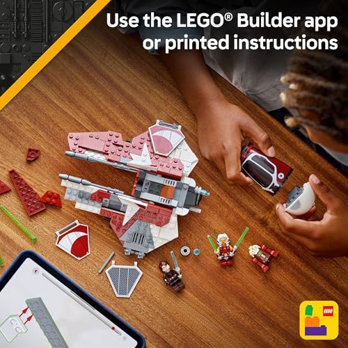 LEGO Star Wars: The Clone Wars Ahsoka's Jedi Interceptor Spaceship Building Toy - Kids Star Wars Toy for Boys and Girls, Ages 8+ - Gift Idea for Birthdays - 75401 - Image 7