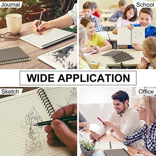 Image of Yahenda 36 Pcs Spiral Notebooks,1 Subject,Wide Ruled, Dark Gray