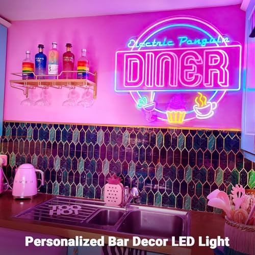 Image of Custom LOGO Neon Sign, Business LED Logo Sign Custom Neon UV Printed, Personalized Neon Light Up Logo Sign for Wall Decor, Large Neon Signs Customizable for Home Bar Beauty Salon Shop Company