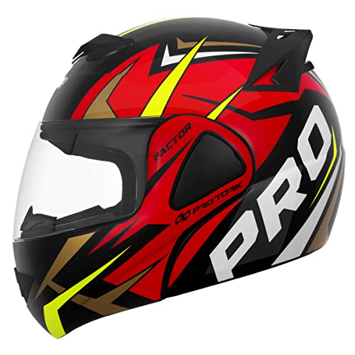 CAPACETE ESCAMOTEÁVEL PRO TORK V-PRO JET FACTOR BRILHANTE VERMELHO TAM. 58