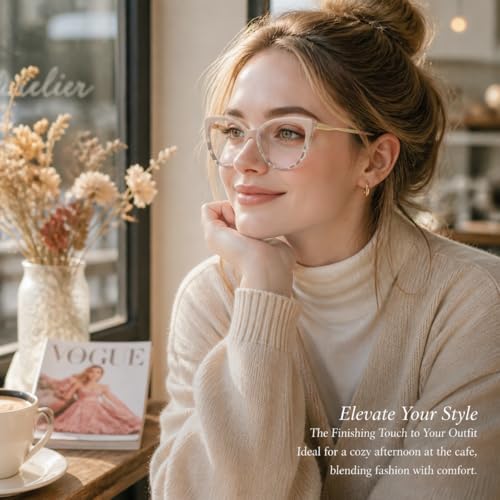 Image of Cyxus Cat Eye Blue Light Glasses for Women Reduce Eye Strain 8144 | Eye Protection,UV Protection,Ideal for Office Work Daily Wear