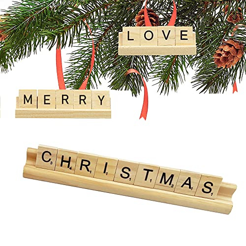 Set de 12 soportes de madera para fichas Scrabble miniatura 6