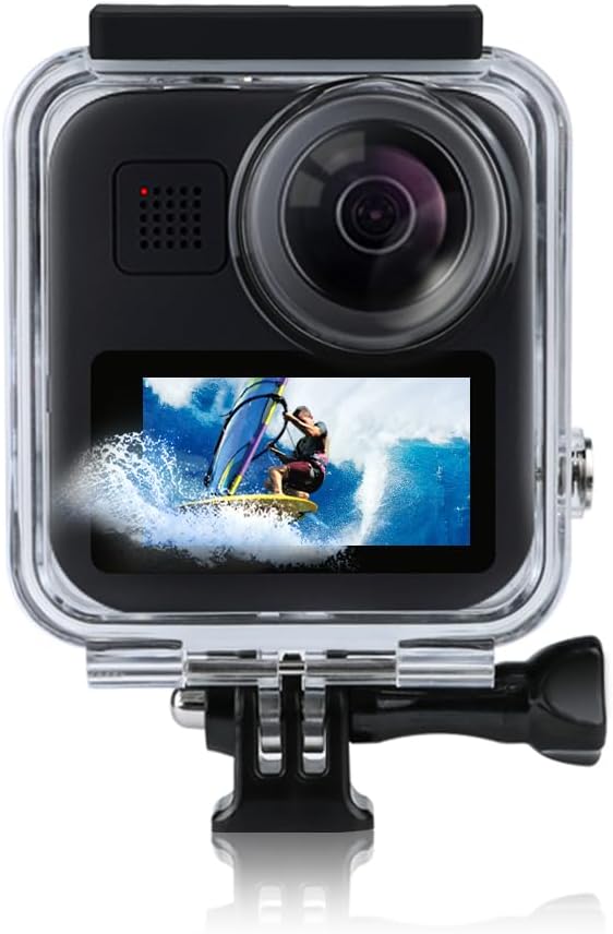 ParaPace 45M Waterproof Housing Case for Gopro Max,Action Camera Underwater Diving Protective Shell with Bracket Accessories(GP-272)