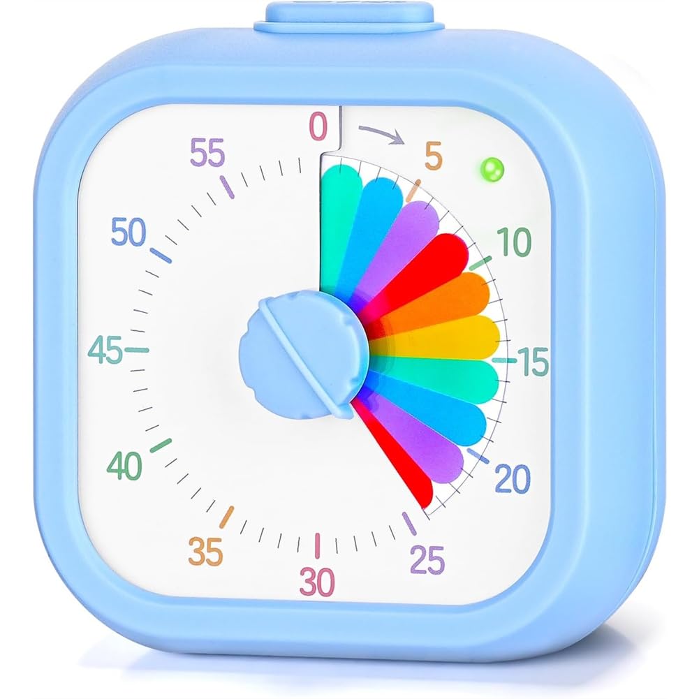 Aundhegrtt Digital Pomodoro Timer 60 Minutes Countdown Timer for Kids Visual Timer Silent Pause Function for Kitchen Study