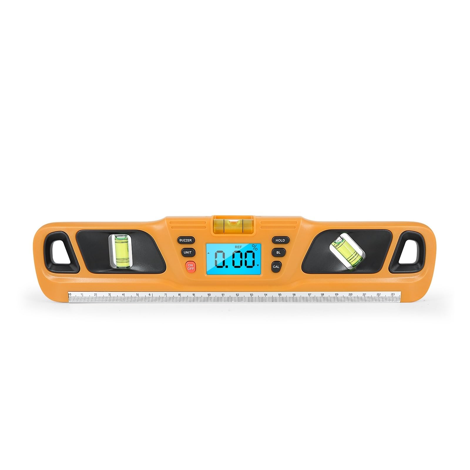 Bnvewr Yellow Digital Angle Finder, Magnetic Digital Level Inclinometer 360 Degree Angle Finder Electric Protractor Led Display,Inclinometer(Yellow)