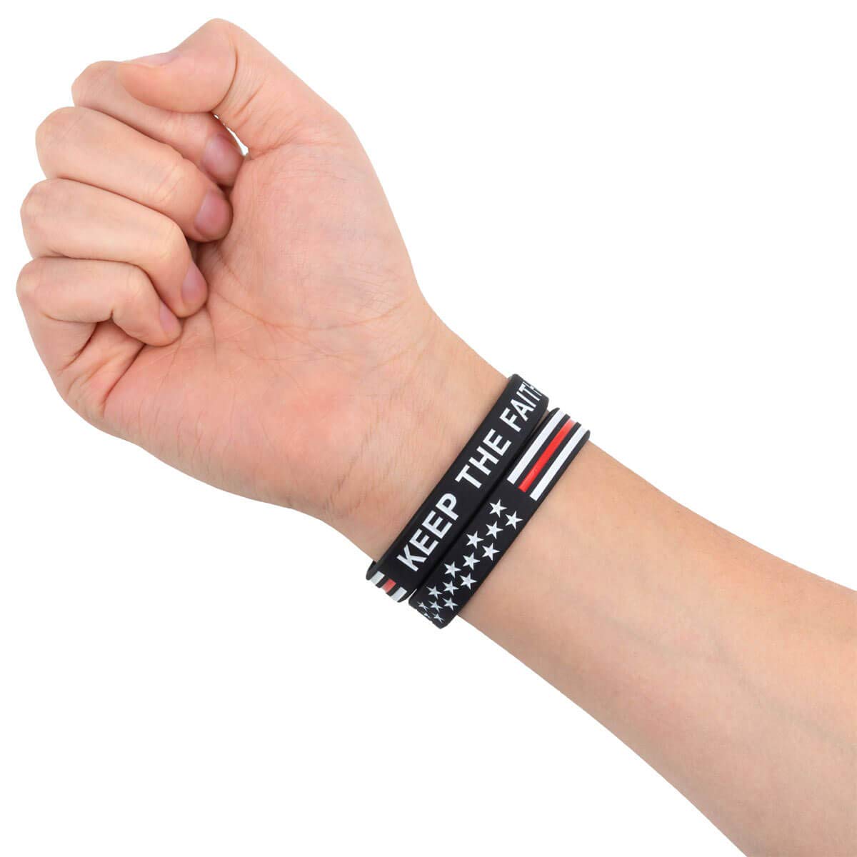 Sainstone Power of Faith Keep The Faith Thin Red Line American Flag