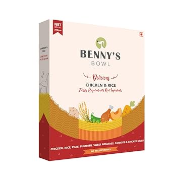 Benny's Bowl Delicious Fresh Dog Food, Chicken & Rice Recipe, Wet Dog Food for Adult and Puppy 300g (Pack of 1)